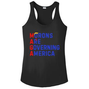 Morons Are Governing America Funny Trump 2024 Ladies PosiCharge Competitor Racerback Tank