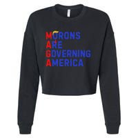 Morons Are Governing America Funny Trump 2024 Cropped Pullover Crew