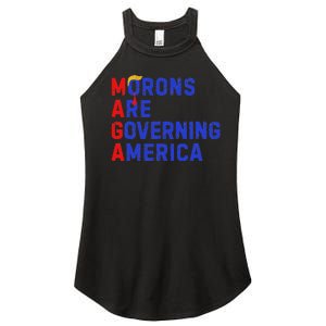 Morons Are Governing America Funny Trump 2024 Women's Perfect Tri Rocker Tank