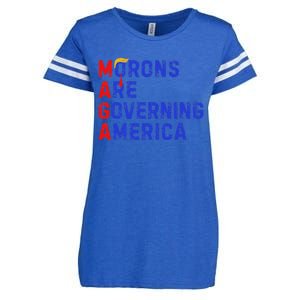 Morons Are Governing America Funny Trump 2024 Enza Ladies Jersey Football T-Shirt