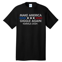 Make America Giggle Again Funny Giggling President Harris Tall T-Shirt