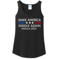 Make America Giggle Again Funny Giggling President Harris Ladies Essential Tank