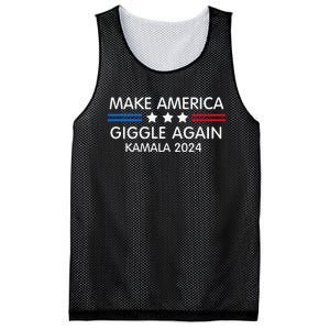 Make America Giggle Again Funny Giggling President Harris Mesh Reversible Basketball Jersey Tank