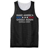 Make America Giggle Again Funny Giggling President Harris Mesh Reversible Basketball Jersey Tank