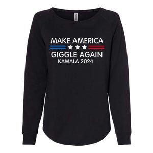 Make America Giggle Again Funny Giggling President Harris Womens California Wash Sweatshirt