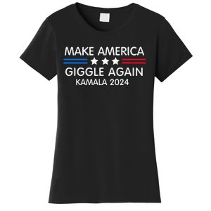 Make America Giggle Again Funny Giggling President Harris Women's T-Shirt