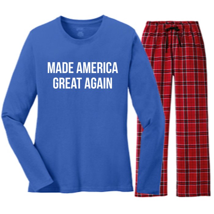 Made America Great Again Biden Harris 2020 Democratic Gift Women's Long Sleeve Flannel Pajama Set 