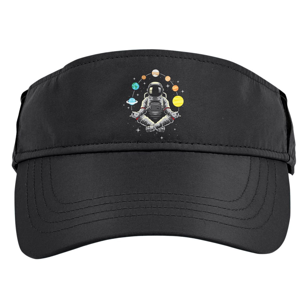 Meditating Astronaut Galaxy Spaceman Astronomer Cosmos Adult Drive Performance Visor