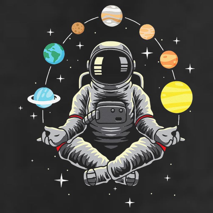 Meditating Astronaut Galaxy Spaceman Astronomer Cosmos Adult Drive Performance Visor