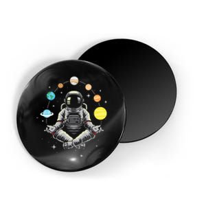 Meditating Astronaut Galaxy Spaceman Astronomer Cosmos Magnet