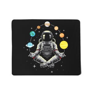 Meditating Astronaut Galaxy Spaceman Astronomer Cosmos Mousepad