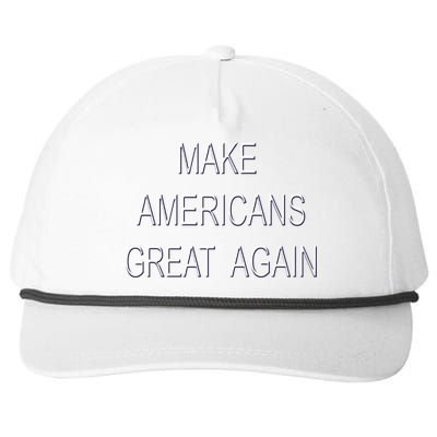 Make Americans Great Again Usa Pride America Gift Snapback Five-Panel Rope Hat