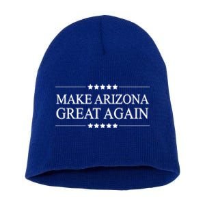 Make Arizona Great Again America Funny Parody Gift Short Acrylic Beanie