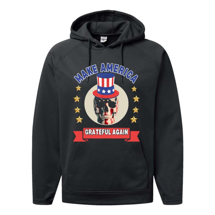 Make America Grateful Again Performance Fleece Hoodie