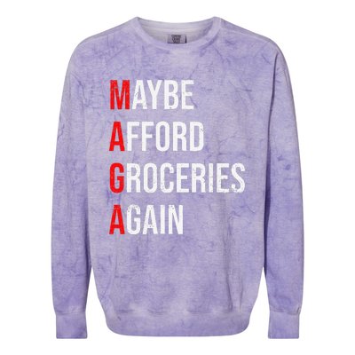 Maybe Afford Groceries Again Election Colorblast Crewneck Sweatshirt