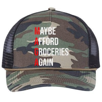 Maybe Afford Groceries Again Election Retro Rope Trucker Hat Cap