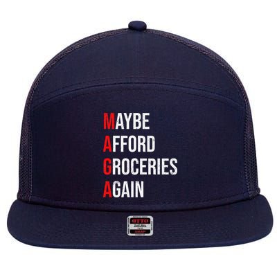 Maybe Afford Groceries Again Election 7 Panel Mesh Trucker Snapback Hat