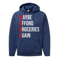 Maybe Afford Groceries Again Election Performance Fleece Hoodie