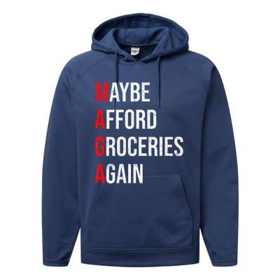 Maybe Afford Groceries Again Election Performance Fleece Hoodie