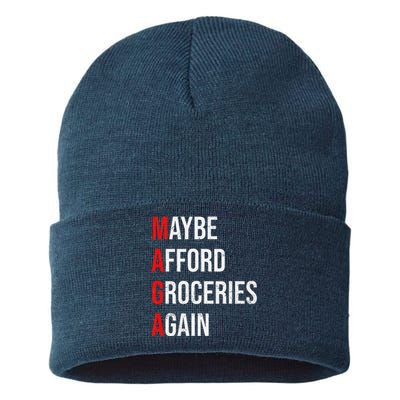 Maybe Afford Groceries Again Election Sustainable Knit Beanie