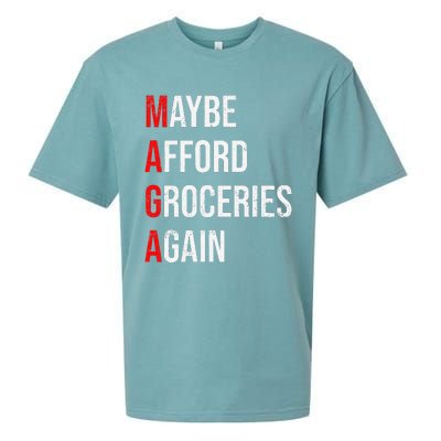 Maybe Afford Groceries Again Election Sueded Cloud Jersey T-Shirt