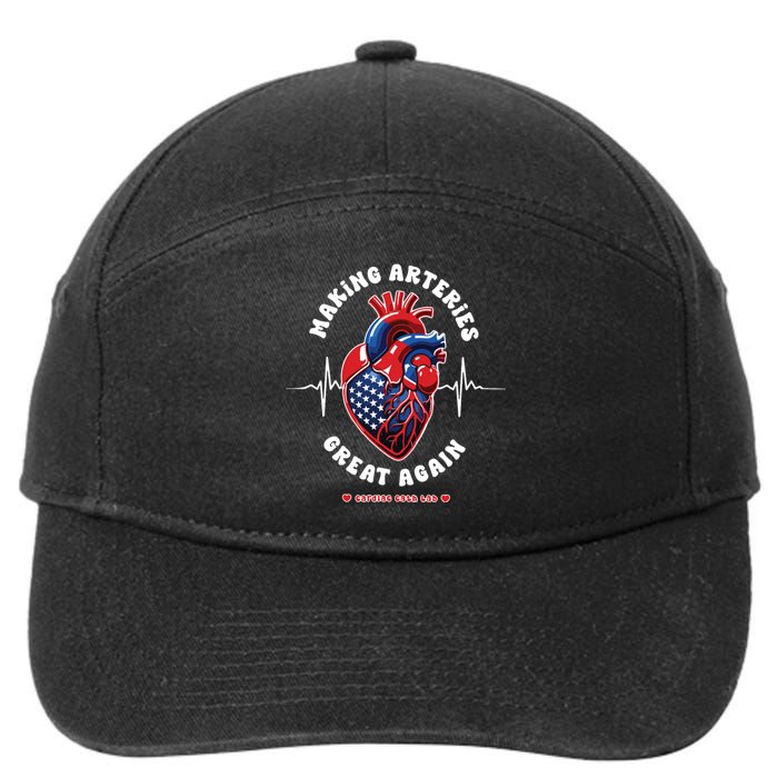 Making Arteries Great Again Cardiac Cath Lab 7-Panel Snapback Hat