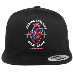 Making Arteries Great Again Cardiac Cath Lab Flat Bill Trucker Hat