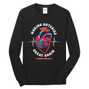 Making Arteries Great Again Cardiac Cath Lab Tall Long Sleeve T-Shirt