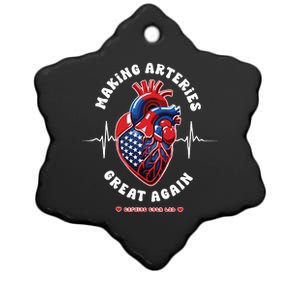 Making Arteries Great Again Cardiac Cath Lab Ceramic Star Ornament