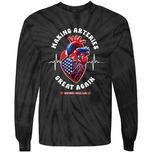 Making Arteries Great Again Cardiac Cath Lab Tie-Dye Long Sleeve Shirt