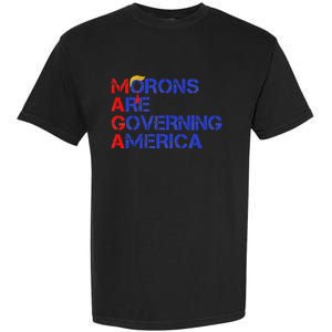 Morons Are Governing America Funny Trump 2024 Garment-Dyed Heavyweight T-Shirt