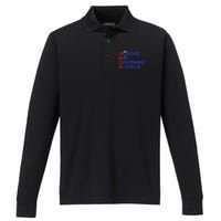 Morons Are Governing America Funny Trump 2024 Performance Long Sleeve Polo