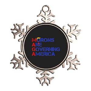 Morons Are Governing America Funny Trump 2024 Metallic Star Ornament