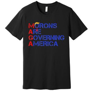 Morons Are Governing America Funny Trump 2024 Premium T-Shirt