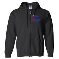 Morons Are Governing America Funny Trump 2024 Full Zip Hoodie