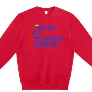 Morons Are Governing America Funny Trump 2024 Premium Crewneck Sweatshirt