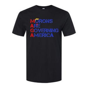 Morons Are Governing America Funny Trump 2024 Softstyle CVC T-Shirt