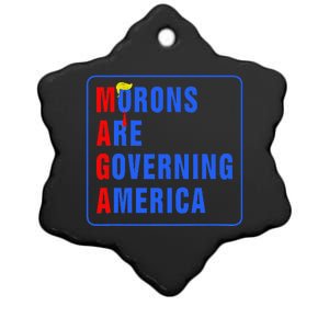 Morons Are Governing America Funny Trump 2024 (5) Ceramic Star Ornament