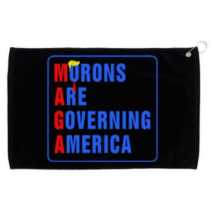 Morons Are Governing America Funny Trump 2024 (5) Grommeted Golf Towel