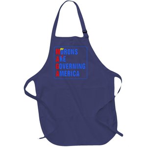 Morons Are Governing America Funny Trump 2024 (5) Full-Length Apron With Pockets