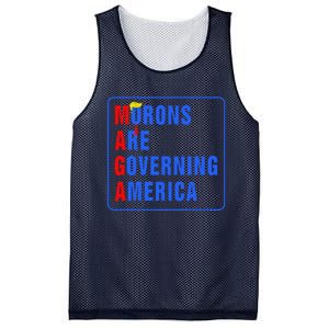 Morons Are Governing America Funny Trump 2024 (5) Mesh Reversible Basketball Jersey Tank