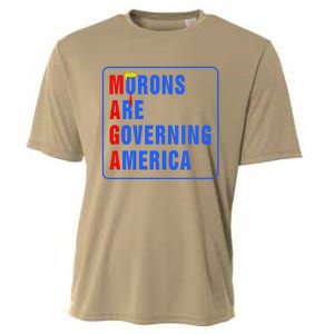 Morons Are Governing America Funny Trump 2024 (5) Cooling Performance Crew T-Shirt