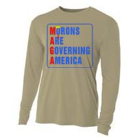 Morons Are Governing America Funny Trump 2024 (5) Cooling Performance Long Sleeve Crew