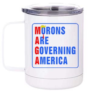 Morons Are Governing America Funny Trump 2024 (5) 12 oz Stainless Steel Tumbler Cup