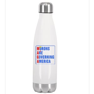 Morons Are Governing America Funny Trump 2024 (5) Stainless Steel Insulated Water Bottle