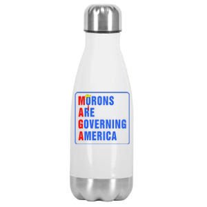 Morons Are Governing America Funny Trump 2024 (5) Stainless Steel Insulated Water Bottle