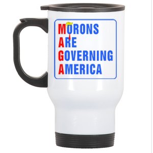 Morons Are Governing America Funny Trump 2024 (5) Stainless Steel Travel Mug