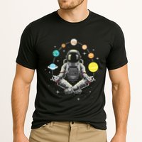 Meditating Astronaut Galaxy Spaceman Astronomer Cooling Performance Crew T-Shirt