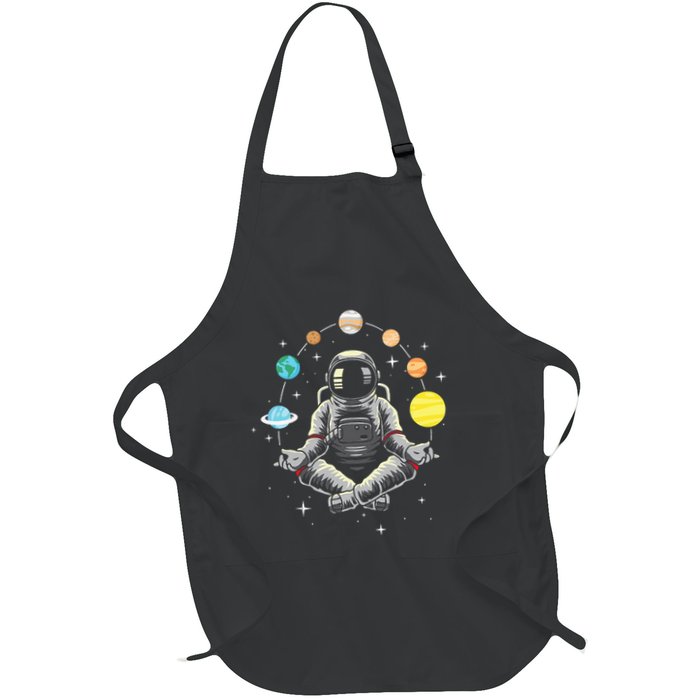 Meditating Astronaut Galaxy Spaceman Astronomer Apron