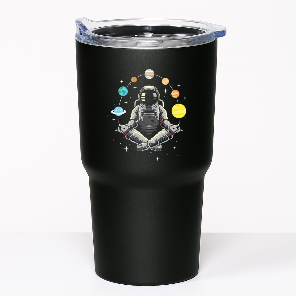 Meditating Astronaut Galaxy Spaceman Astronomer Tumbler
